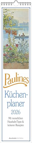 Alpha Edition - Planificador de cocina 2026 de Paulines – Planificador de rayas de 11,3 x 49,5 cm – Calendario de pared con vista mensual – Con numerosos consejos y trucos para cocina... Consejos para