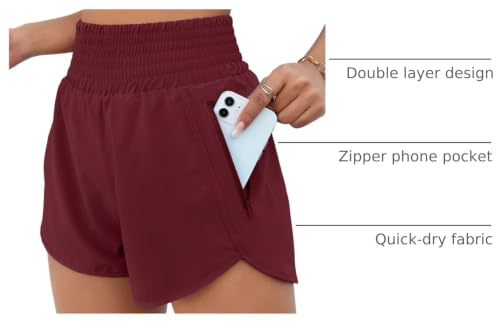 Image of BMJL 2.5 inch Athletic Shorts for Women Comfy High Waisted Short with Pocket