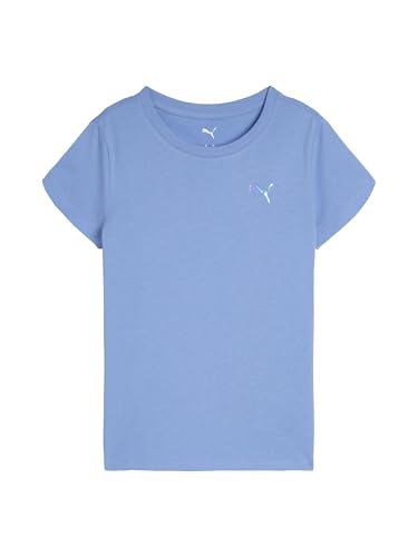 Image of Puma Girls Core Logo Short Sleeve T-Shirt, Crewneck, Soft and Lightweight