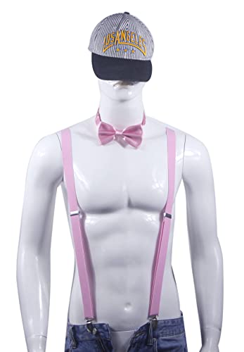 Image of Men's Suspenders Bowtie Set Elastic Y Shape Style Women's Suspenders Bowtie For Wedding&Formal Events