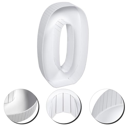 Numéro 0 de ballon en cadre PS blanc réutilisable pour simplifier votre décoration