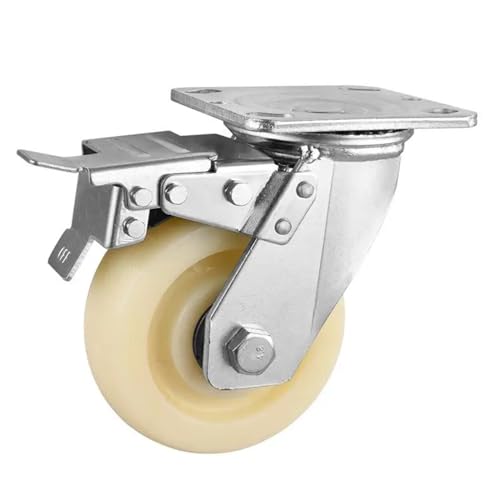 Roulette en nylon lourd 5 pouces avec frein de plaque universelle pour camion charge 250kg