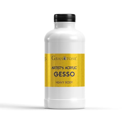 GRANOTONE Acrylic Gesso White 200 ML Water Base | Matte Finish | Interior/Exterior Use | Long Lasting For Acrylic Painting | Non-Toxic Universal Gesso Finish Primer