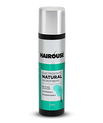 Image of NEW ! Hairouse Natural Hair Building Microfibers (Medium Brown) 25 Gms | Hair Fibre to Cover Bald Patches, Thinning Hairs, Instant Volume & Fuller Look for Men & Women | Ecofriendly & Biodegradable