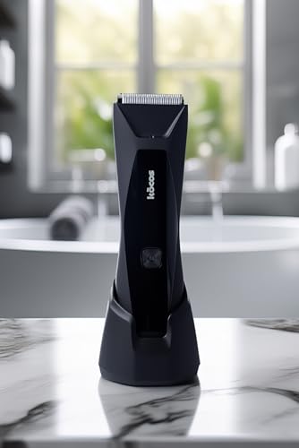 KRONOS Afeitadora Corporal Eléctrica Hombre | Zonas Íntimas y Cuerpo Completo | 4 Peines + Cabezal Láminas | 90min Batería USB-C | LED 7000RPM