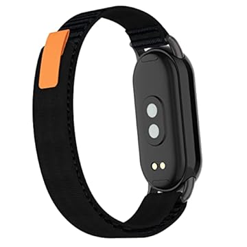 Pulseiras NSmart em Nylon compatíveis com MI BAND 3 / MI BAND 4 / MI BAND 5 / MI BAND 6 / MI BAND 7 / MI BAND 8 - Nandos-Store (MI BAND 8, Preto Trail)