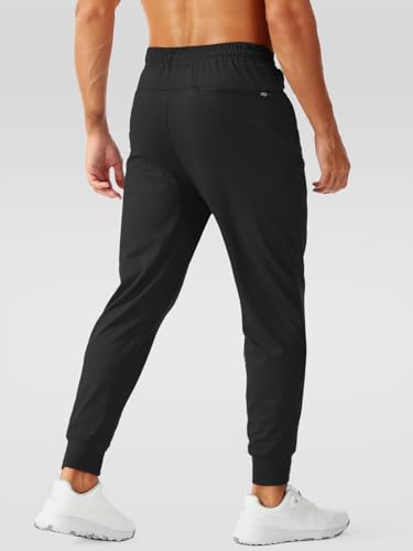 Aolesy Men's Joggers with Zip Pockets Lightweight Gym Athletic Pants Stretch Slim Track Sweatpants for Workout Running2