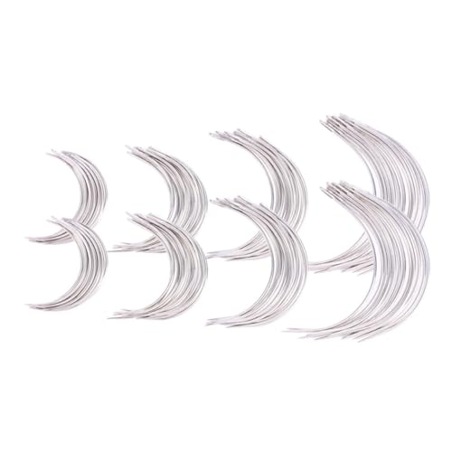 HAPINARY Stainless Steel Big Eye Looper Needles Set 4 Sizes for Leather Canvas Repair