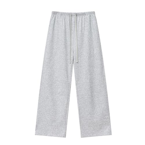 Mens Baggy Sweatpants Wide Leg Pants Drawstring Elastic Waist Pant Lightweight Casual Loose Sweatpants with Pockets