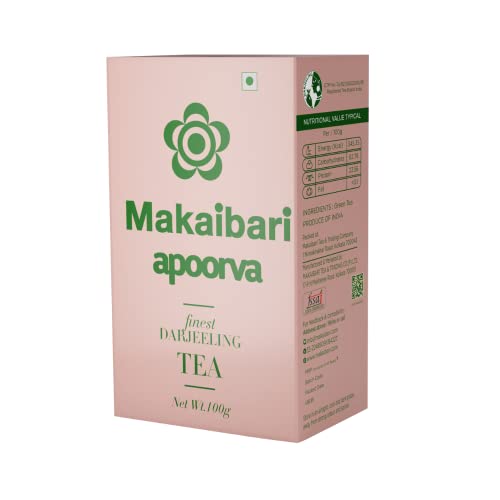 Image of Makaibari Darjeeling Tea Apoorva Green Pouch&Darjeeling Tea Apoorva Black Pouch|Usda Certified Tea|Anti-Oxidants,Immunity Booster|Organic|100+100 G(Pack Of 2)-Darjeeling,Loose Leaves,200 Grams