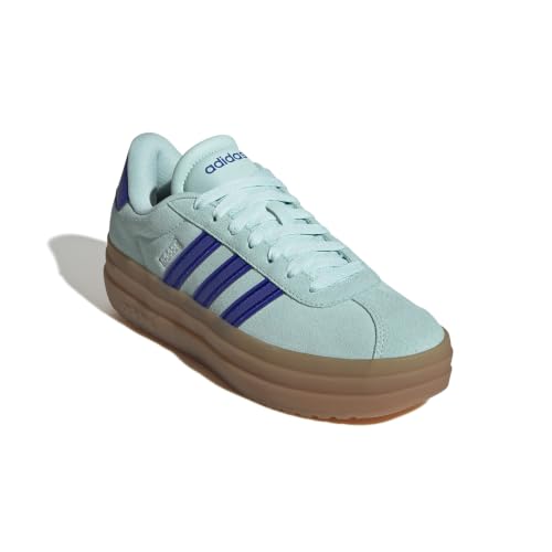 Image of adidas Womens Vl Court Bold Lace Up Sneakers Shoes Casual - Pink