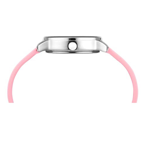 Image of Helix by Timex Analog Watch for Women with Pink Round Dial & Pink Silicone Strap Band Water Resistant Women's Wrist Watches - TW048HL14