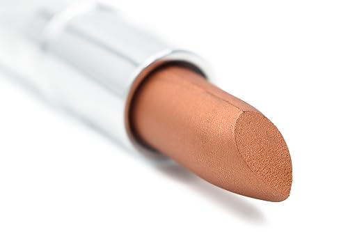 Image of Pure Ziva Copper Glitz Rusty Red Orange Metallic Frosted Lipstick Color Moisturizing Paraben Free, No Animal Testing & Cruelty Free Lip Makeup Color