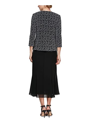 Image of Alex Evenings Women's Tea Length Jacket Dress, Perfect for Weddings, Formal Events (Petite and Regular Sizes)