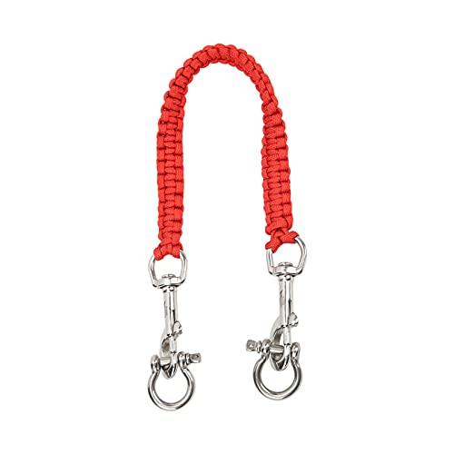 Diving Camera Carry Lanyard, 360 Degrees Retractable Flexible Rotation Camera Handle Rope Bracket Diving Accessories (Red)