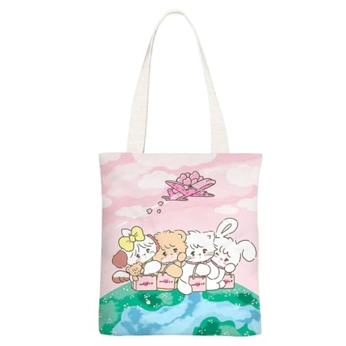Bolso Tote de Lona con Cierre y Bolsillo Interior miniatura 1