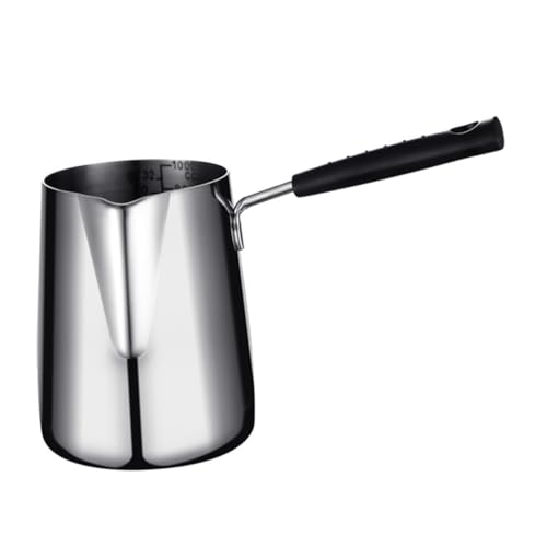 PEPLAYTAL Freidora Inoxidable Mini Freír y Leche Olla Práctica de Herramienta de Cocina de Estufas