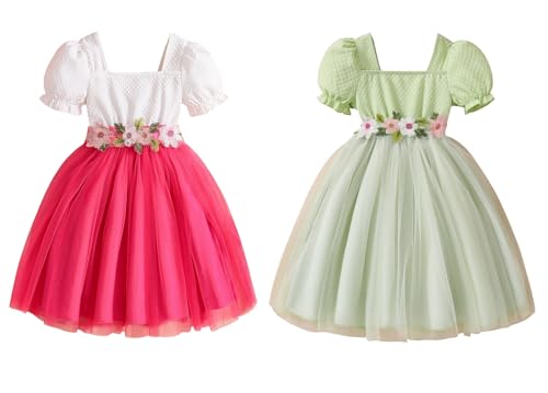 Image of TAGAS Dress for Girls Knee Length II Baby Girl Dress|| Frock for Girl |Girl Floral Sundress|Kids Frock|