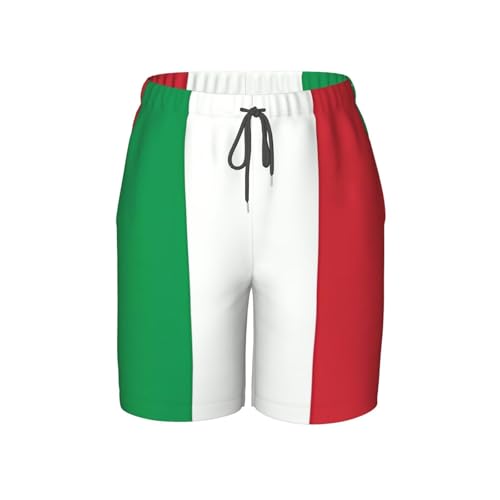Italy Flag Youth Beach Pants, Soft and Breathable, with Drawstring Waist, Suitable for Sports and Leisure.