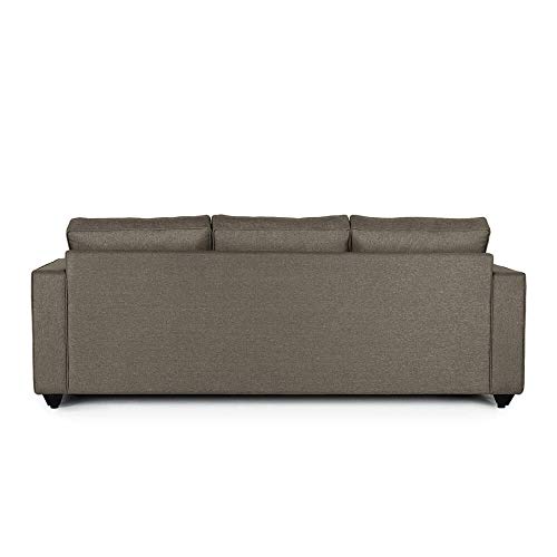 Image of Wakefit Sofa Set | 3 Year Warranty | Mini 3 Seater Sofa for Living Room, Wooden Couch - Napper Mini (Omega : Grey)