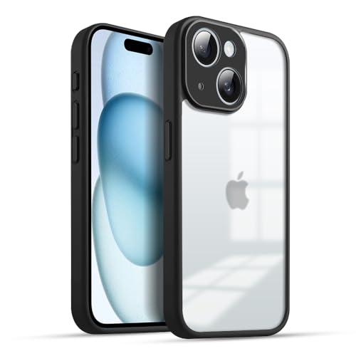 Image of KARWANBack Cover |Shockproof Bumper Case | Full Camera Protection | Raised Edges | Super Soft Side TPU | Bumper Case for iPhone 15 - Black