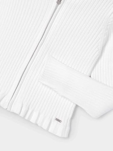 Mayoral Knitting Ribbing Pullover for Girls White3