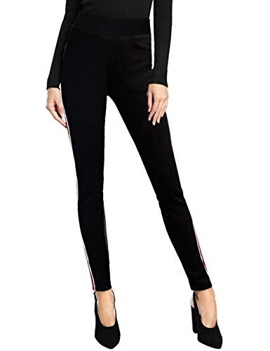 Hybrid & Company Women Cosy Trendy Side Dots Stripe Elastic Pants2