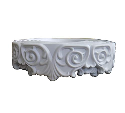 Zhangbl Flexible Modelling Crown Mouldings Trim Home Artistic Decorate for Ceiling Wall Wardrobe 1.93" x 115" European Vintage Flower