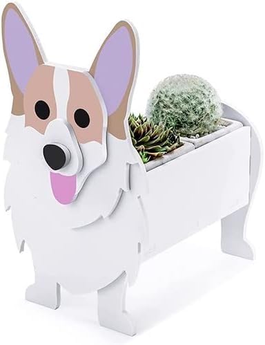 KJMWXOP Dog Shape Flower Pot, Garden Planter, Animal Shaped Flower Plant, Succulent Pot Decoration For Yard Decoration,Rottweiler