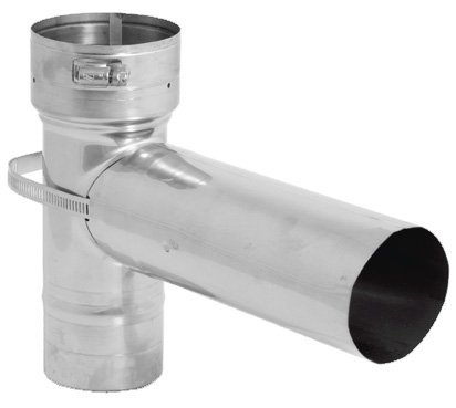 DuraVent 3TE-316 3" Ventinox VFT Tee with Removable Snout