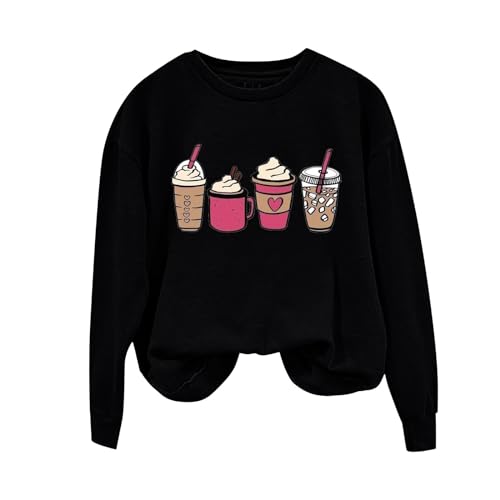 Generic - T-shirt à manches longues pour femmes et filles, t-shirt décontracté à col rond pour femmes, chemises de randonnée (noir, XL)