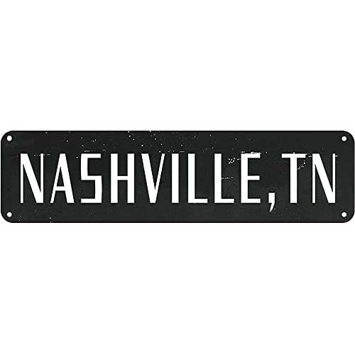 Nashville, TN City Sign Rustic Vintage Wall Art Home Decor 4×16 inch