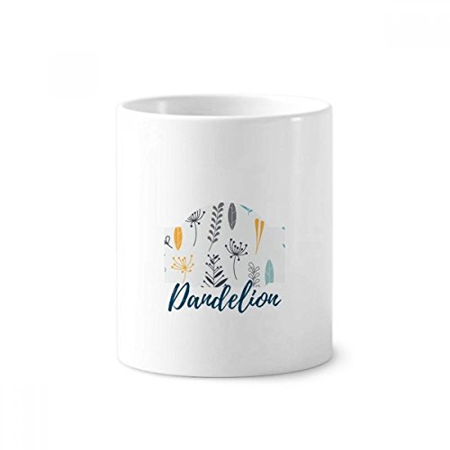 Support en céramique motif fleur blanche mug 350ml pour brosse à dents et stylo