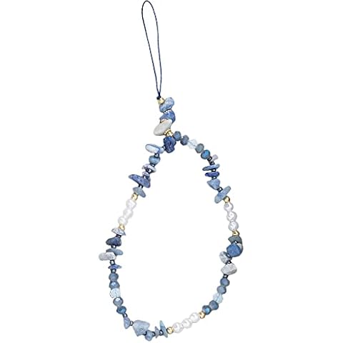 Phone Charms Beaded Phone Lanyard Wrist Strap Anti Lost Mobile Phone Chain Cellphone Bracelet Keychain Accessory for Women Girls Cover