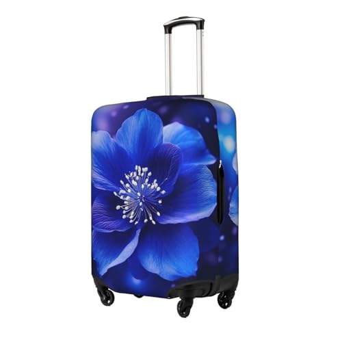 Blue Flower Suitcase Covers, Luggage Protectors Fits Four Sizes Suitcase For Travel2