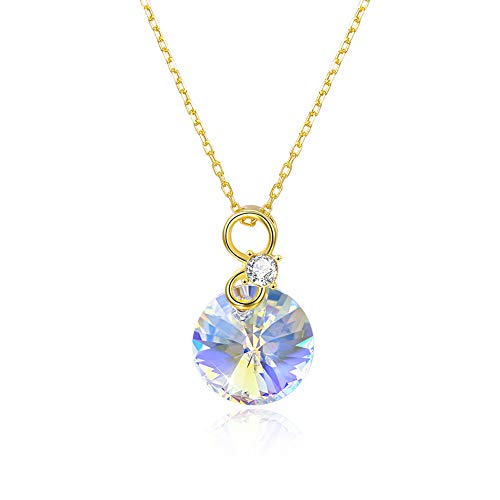 Accessoires de Collier en Cristal Rond Argent 925 Bijoux DIY Pendentif