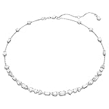 Swarovski Mesmera Necklace, Clear Mixed-Cut Stones in a Scattered Design with a Rhodium Finished Setting, Part of the Swarovski Mesmera Collection