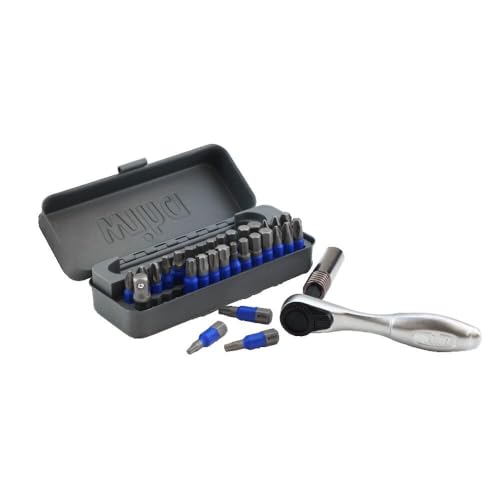 Image of Wiha 76889 32 Piece GoBox TerminatorBlue Impact Bit Set with Mini Ratchet