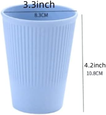 Miniatura 2 de Vasos de paja de trigo, vasos irrompibles de 12 onzas para beber, vasos de plástico reutilizables, para cocina, lavavajillas, juego de vasos para