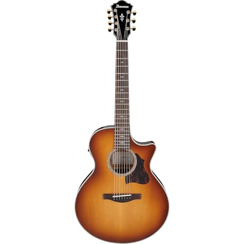 Ibanez AE3007FMH 7-string Acoustic-electric Guitar - Tobacco Edge Burst High Gloss