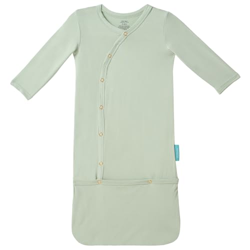 Image of PurComfy Supersoft Baby Sleeper Gowns, Premium Bamboo Viscose Infant Nightgown Sleepers Preemie Newborn Snap Bundler