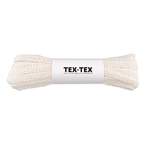 TEXTEX = Galón Berguilla de Espiga y de Rayón de 10mm de Ancho para Decoración y Customización de Prendas Textiles. Piezas de 10 Mts - (Blanco Roto)