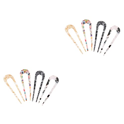 Pinces à cheveux en U femmes design simple léger lot de 4 pièces x 2 mode