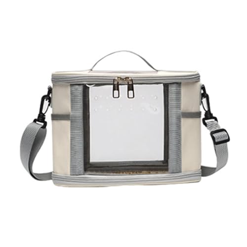 Bird Carrier Bag Bird Travel Cage Small Animal Carrier Guinea Pig Carrier for Budgies, Sugar, Glider Small Pets Lovebirds, Beige L