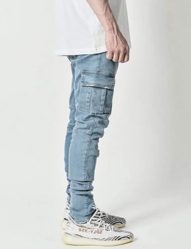Mywinway Skinny Jeans for Men Spring Summer Ripped Stretchy Tapered Leg Slim Fit Distressed Fashion Biker Denim Pants3