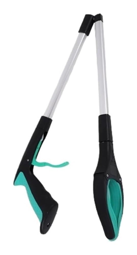 Pinza Telescopica Pieghevole, Pinza per rifiuti, Clip Multifunzionale, Pieghevole, per Raccogliere Oggetti dal Basso(Green)