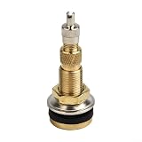 PureBowlic Lot de 10 tiges de valve de pneu en laiton TR618A, pour tracteur agricole, valve de jante sans chambre à air liquide pour trou de 1,6 cm, pièces de rechange en caoutchouc