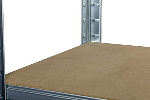 Hans Schourup 13501055 Lagerregal mit 5 böden aus MDF, Traglast von bis zu 275 kg pro Boden, 180 cm x 75 cm x 35 cm… – Bild 4