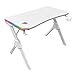 Mars Gaming MGDRGBW, Mesa Gaming RGB, Soporte Cascos + Botella, 110x60cm, Blanco