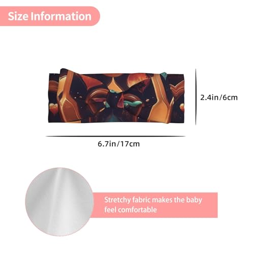 Neon Heart Reactor Baby Headbands Soft Nylon Hairbands with Stretchy Bows Girls Hair Accessories for Newborn Infant Toddler Kids3